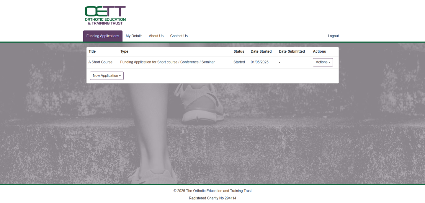 Applicant Dashboard